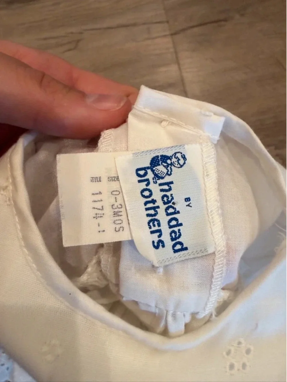 Vintage White Dress and Bonnet Size 0-3 Months
